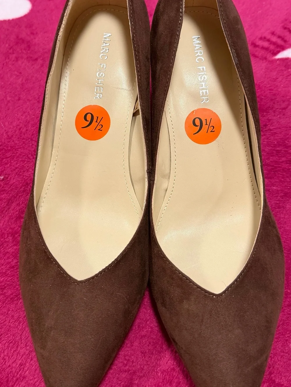 Marc Fisher Brown Suede Pointed heels